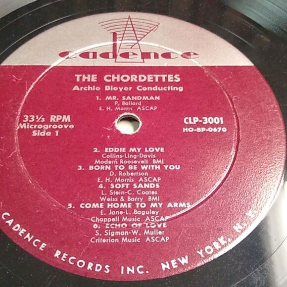 The Chordettes Vinyl Record - Blue Cover - Picture 5 of 7